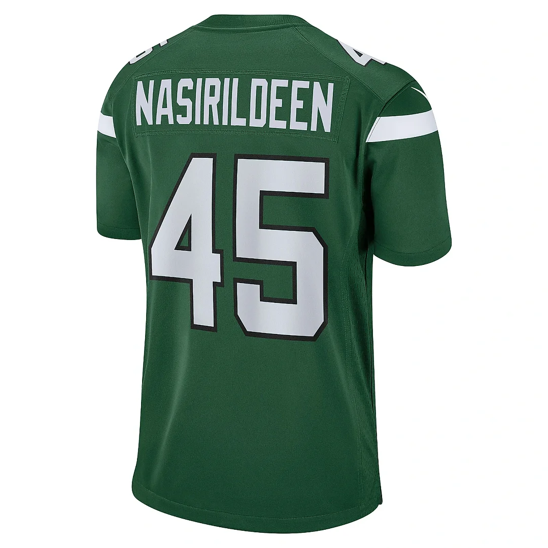 Zennovawear Men's New York Jets Hamsah Nasirildeen Gotham Green Game Jersey