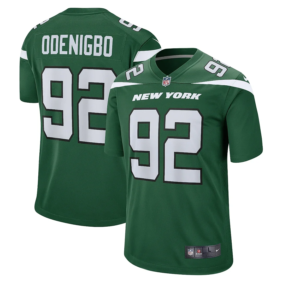 Zennovawear Men's New York Jets Ifeadi Odenigbo Gotham Green Game Jersey
