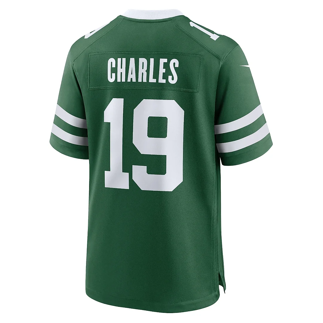 Zennovawear Men's New York Jets Irvin Charles Legacy Green Team Game Jersey
