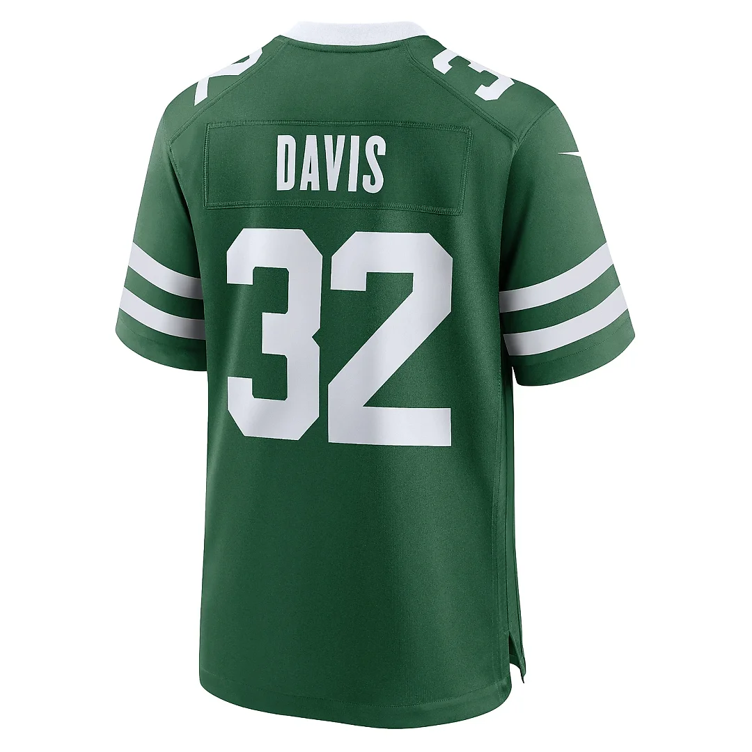 Zennovawear Men's New York Jets Isaiah Davis Legacy Green Team Game Jersey
