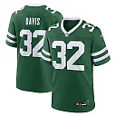Zennovawear Men's New York Jets Isaiah Davis Legacy Green Team Game Jersey