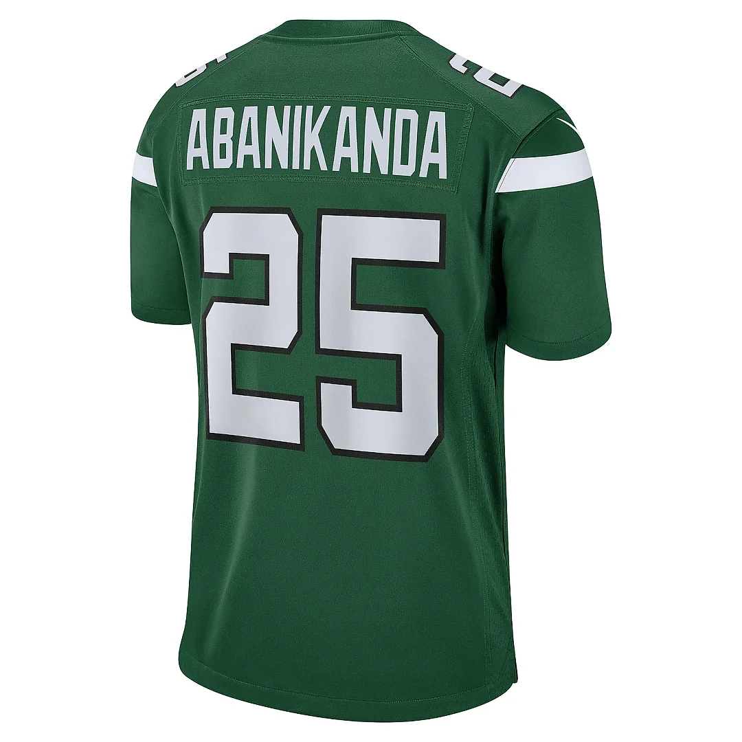 Zennovawear Men's New York Jets Israel Abanikanda Gotham Green Game Jersey