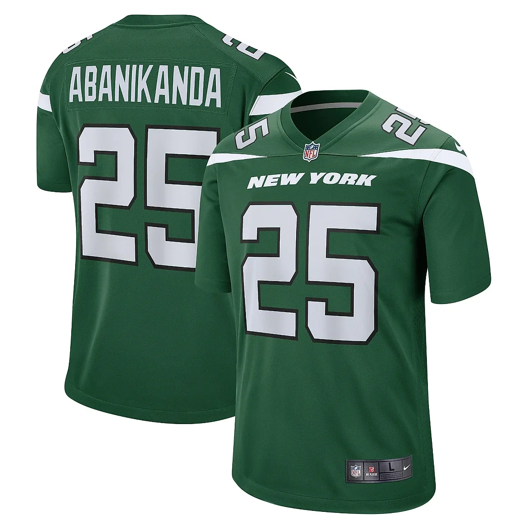 Zennovawear Men's New York Jets Israel Abanikanda Gotham Green Game Jersey