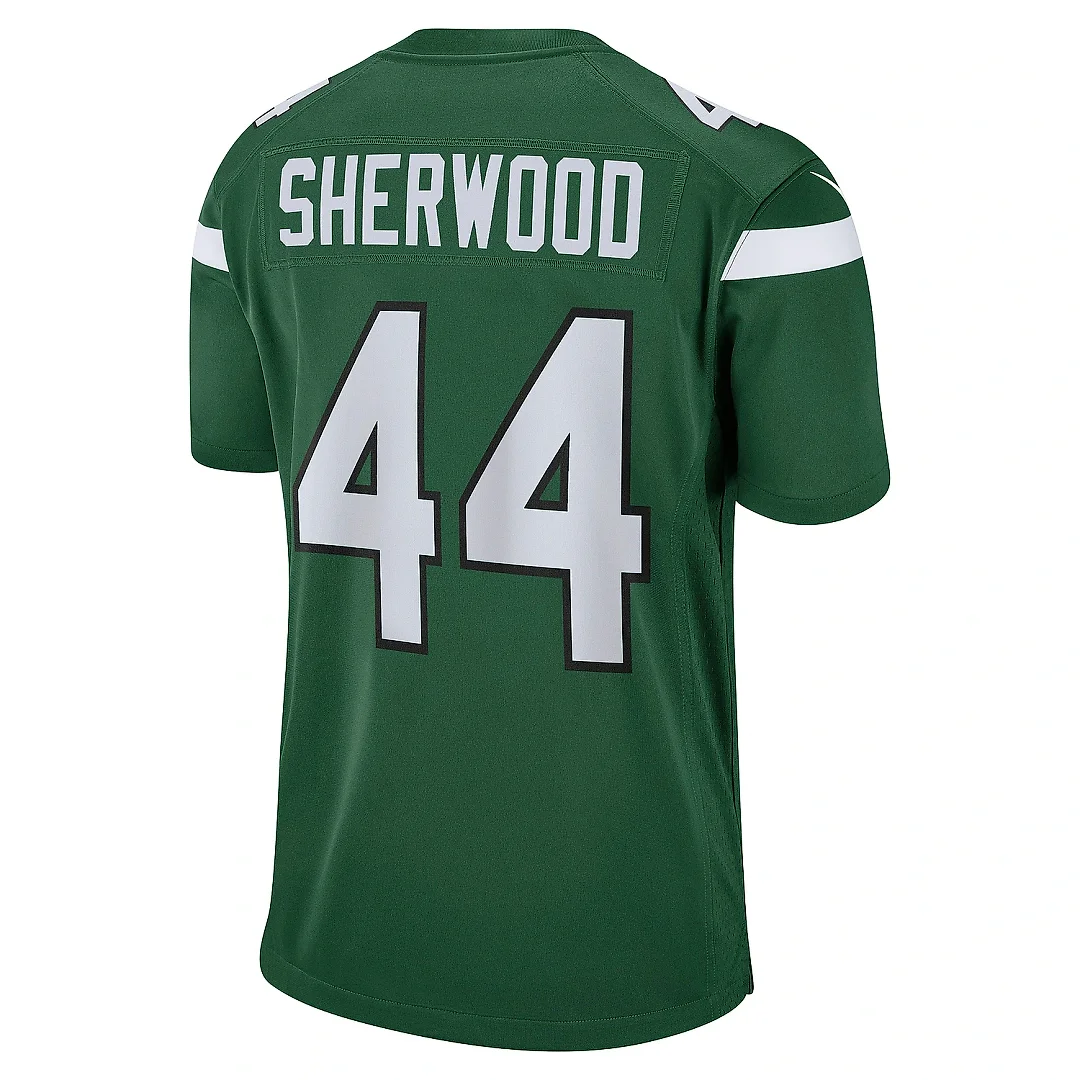 Zennovawear Men's New York Jets Jamien Sherwood Gotham Green Game Jersey