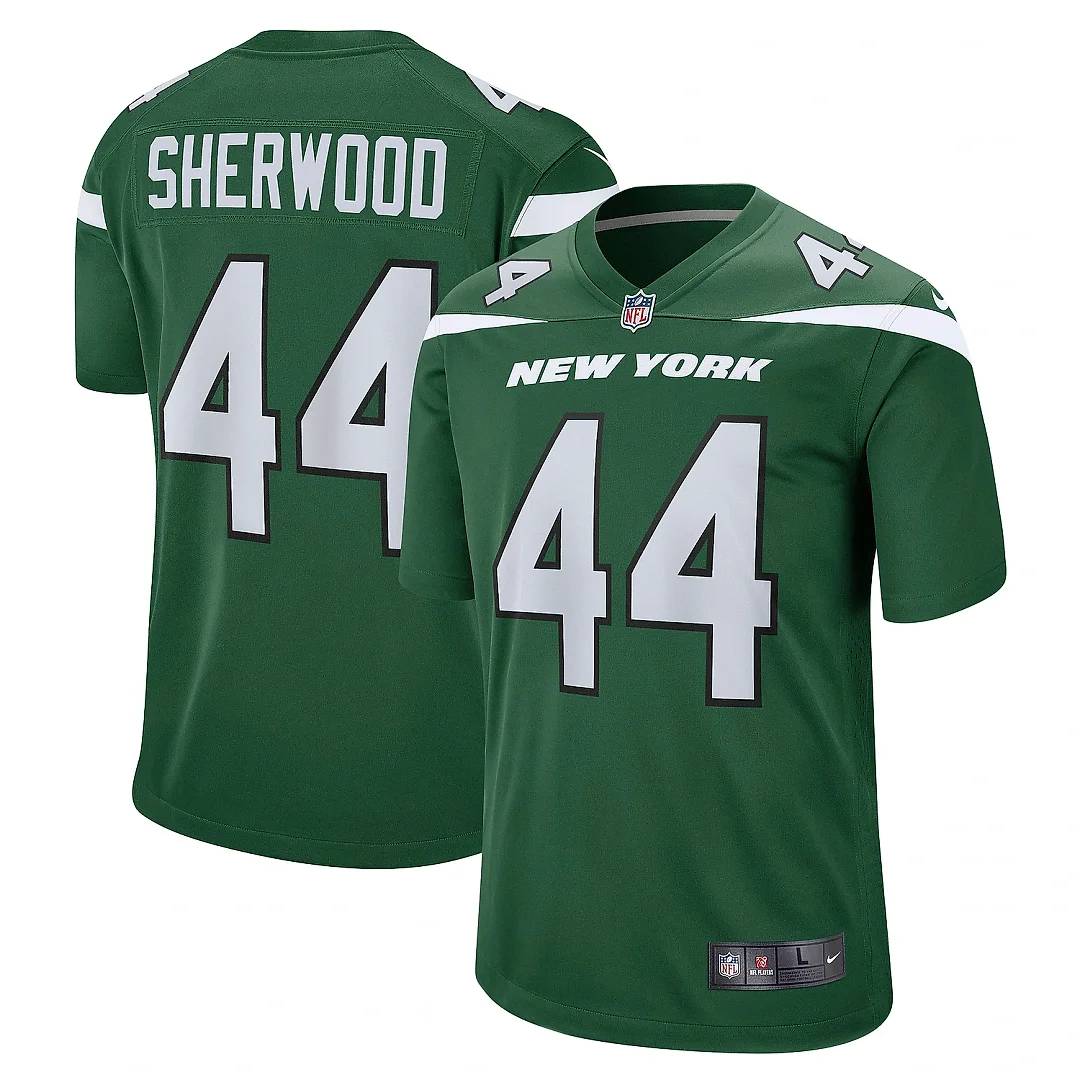 Zennovawear Men's New York Jets Jamien Sherwood Gotham Green Game Jersey