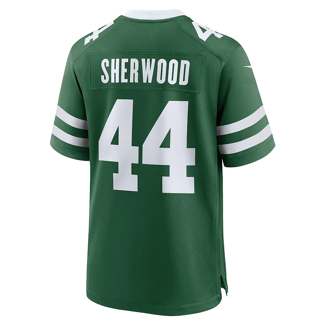 Zennovawear Men's New York Jets Jamien Sherwood Legacy Green Team Game Jersey