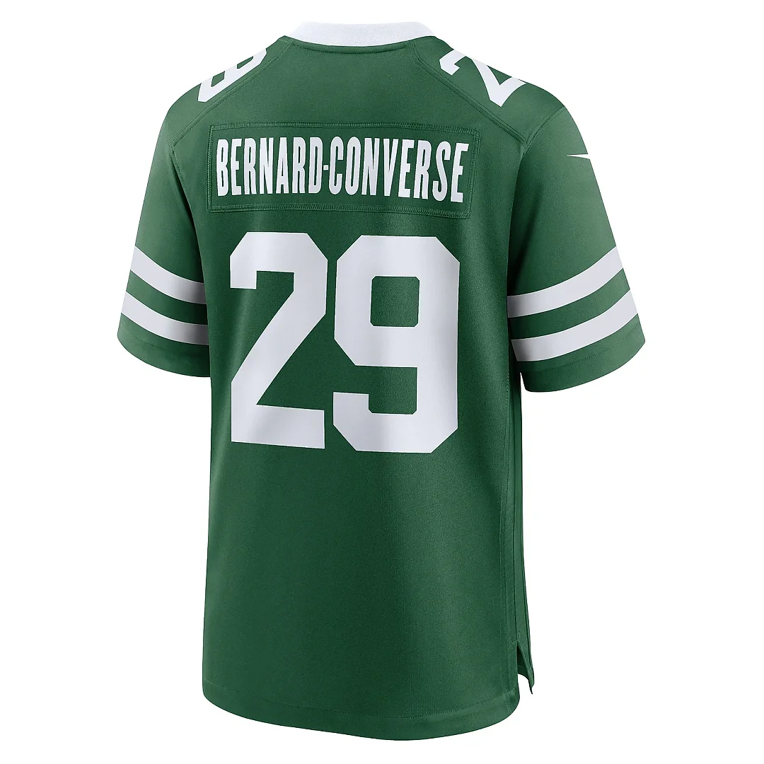 Zennovawear Men's New York Jets Jarrick Bernard-Converse Legacy Green Team Game Jersey