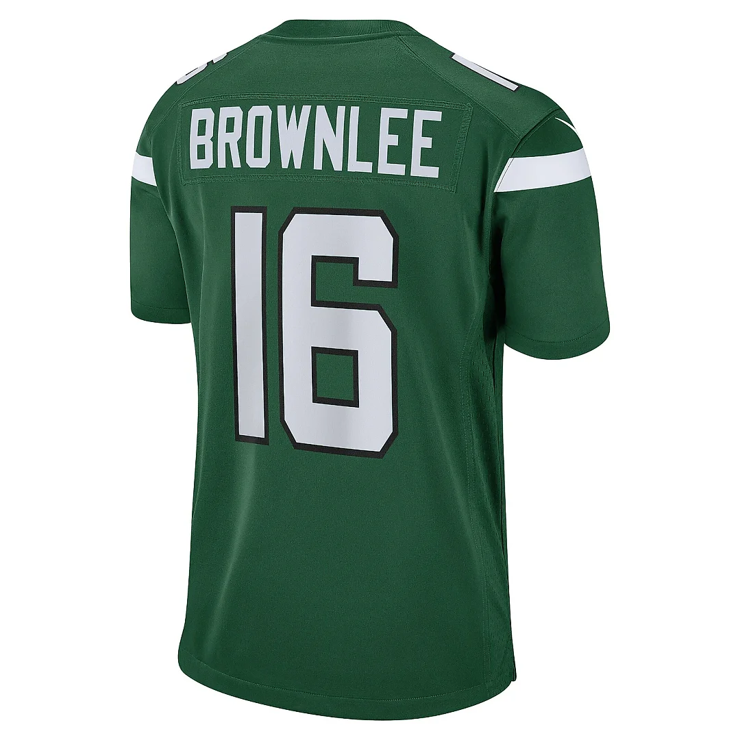 Zennovawear Men's New York Jets Jason Brownlee Gotham Green Game Jersey
