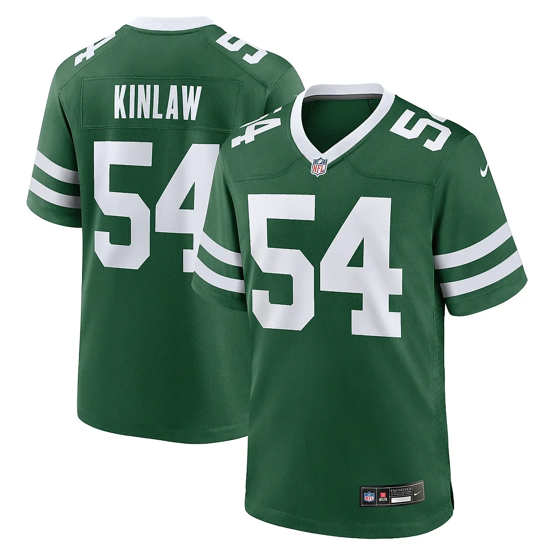 Zennovawear Men's New York Jets Javon Kinlaw Legacy Green Team Game Jersey
