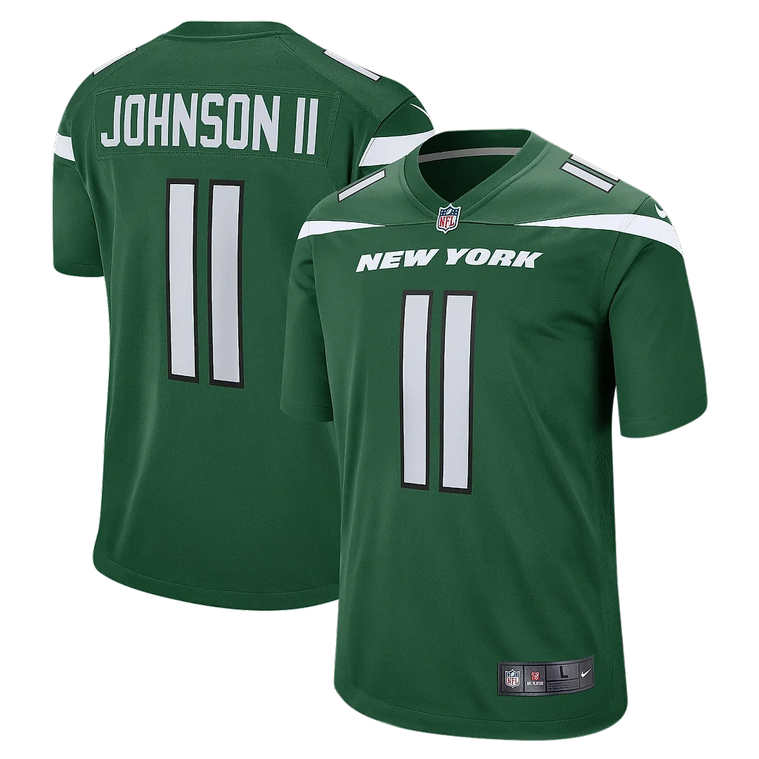 Zennovawear Men's New York Jets Jermaine Johnson II Gotham Green Game Jersey