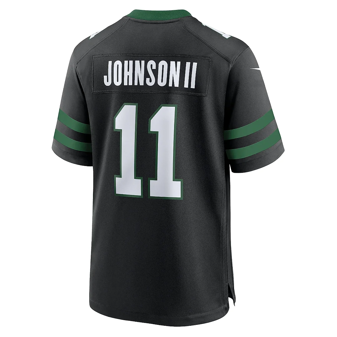 Zennovawear Men's New York Jets Jermaine Johnson II Legacy Black Alternate Game Jersey