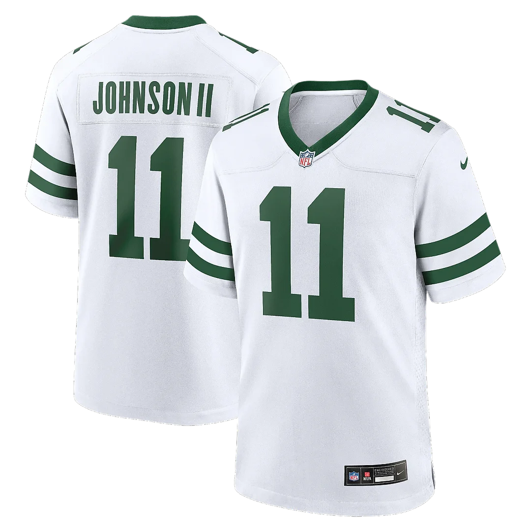 Zennovawear Men's New York Jets Jermaine Johnson II Spotlight White Alternate Game Jersey