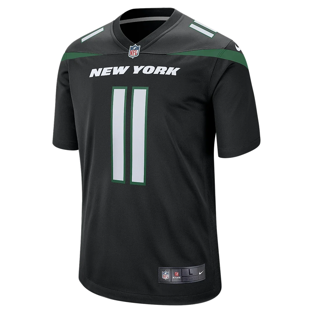 Zennovawear Men's New York Jets Jermaine Johnson II Stealth Black Alternate Game Jersey