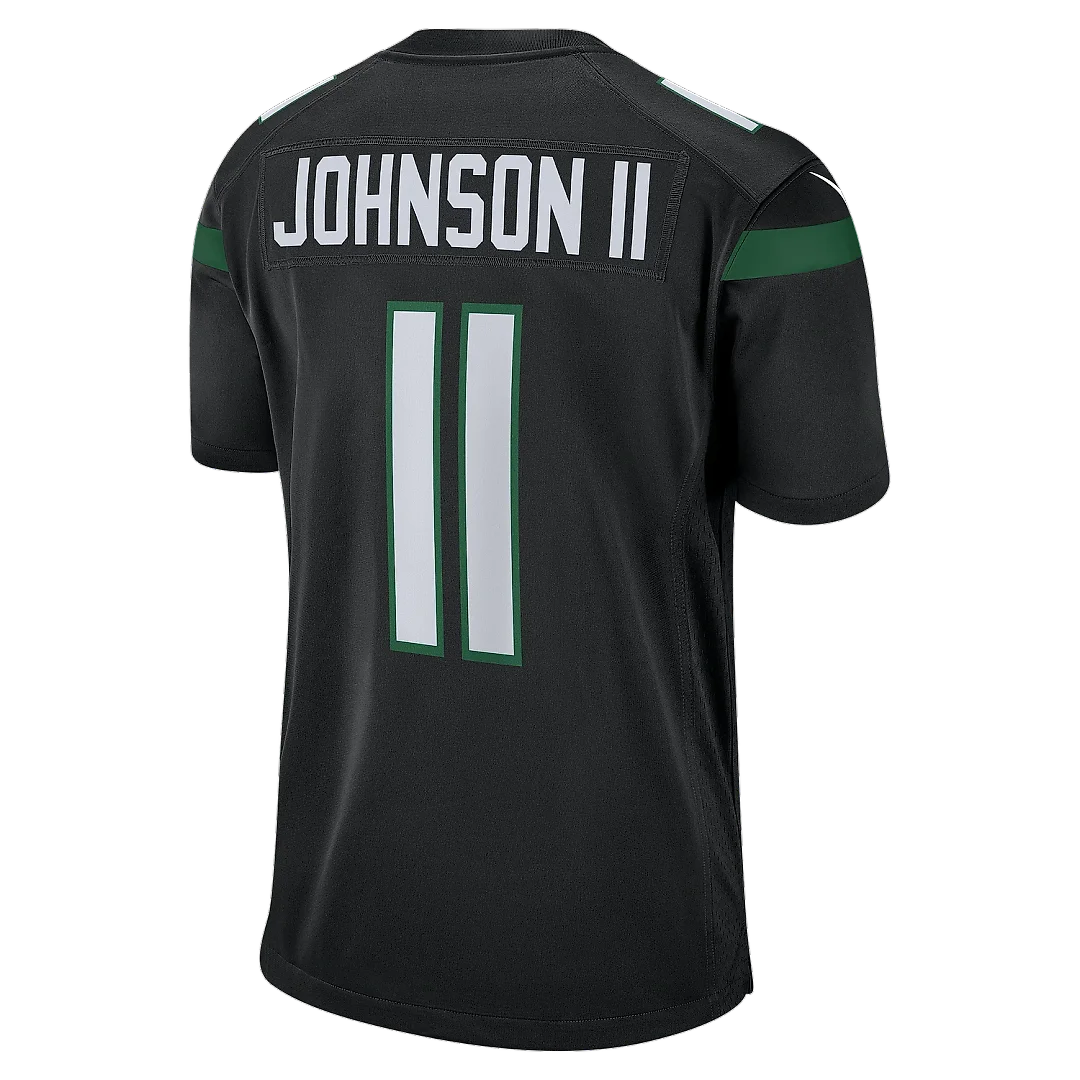 Zennovawear Men's New York Jets Jermaine Johnson II Stealth Black Alternate Game Jersey