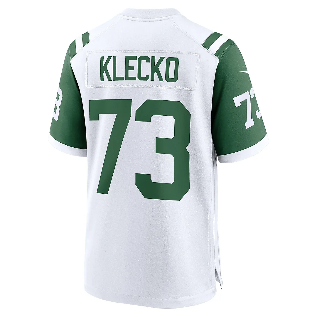Zennovawear Men's New York Jets Joe Klecko White Classic Alternate Retired Player Game Jersey