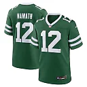 Zennovawear Men's New York Jets Joe Namath Legacy Green Game Jersey