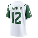 Zennovawear Men's New York Jets Joe Namath White Classic Alternate Retired Player Game Jersey