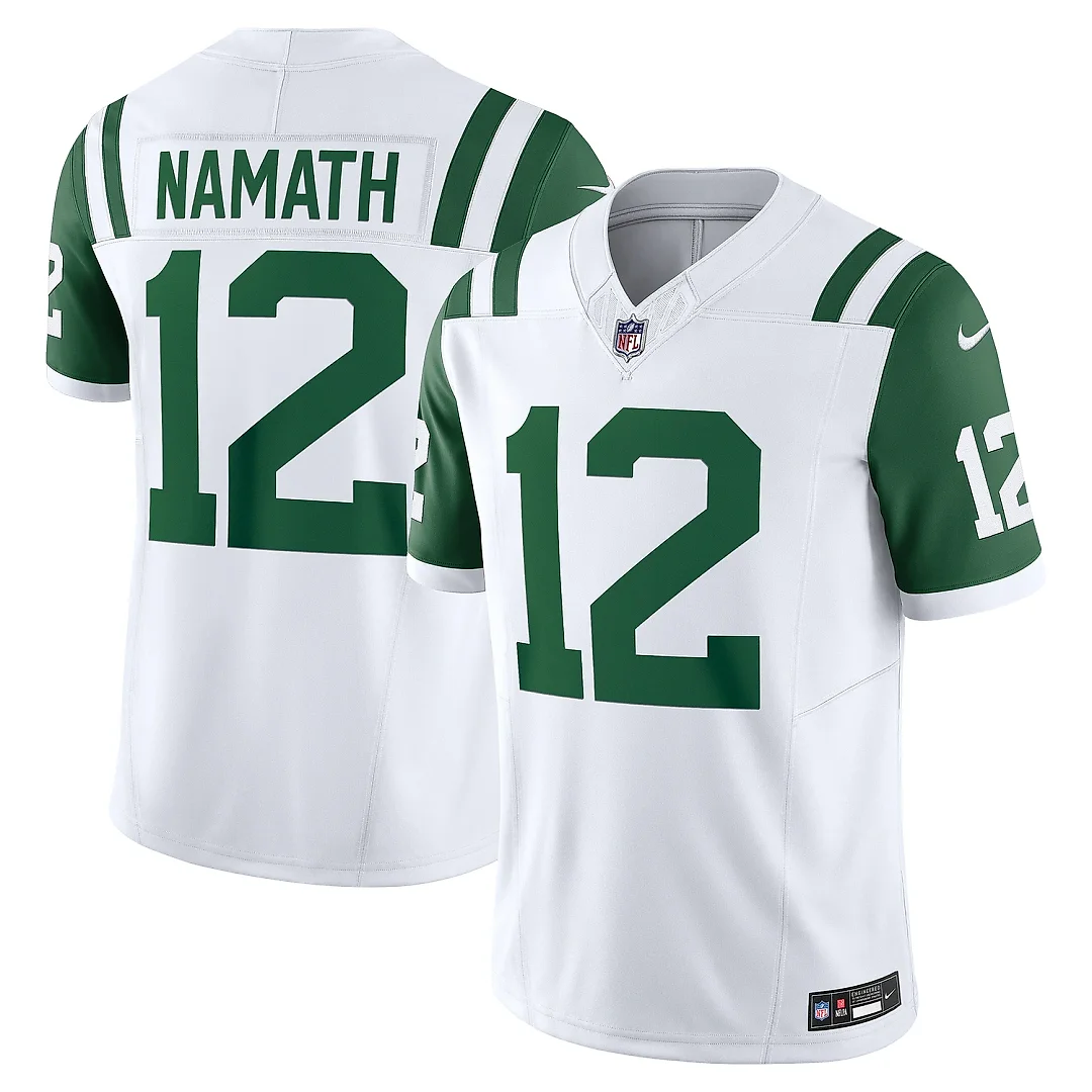 Zennovawear Men's New York Jets Joe Namath White Classic Alternate Vapor F.U.S.E. Retired Player Limited Jersey