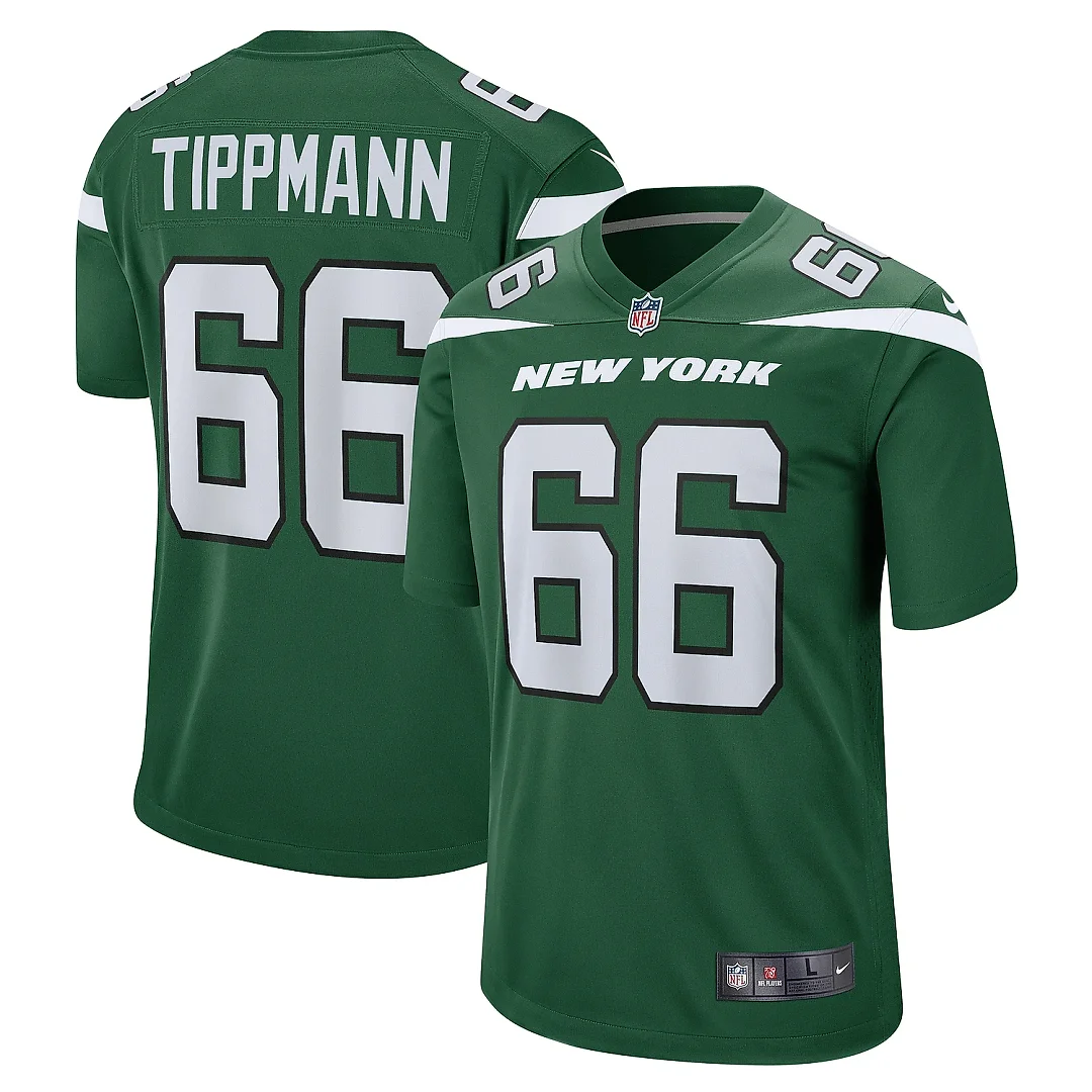 Zennovawear Men's New York Jets Joe Tippmann Gotham Green Game Jersey