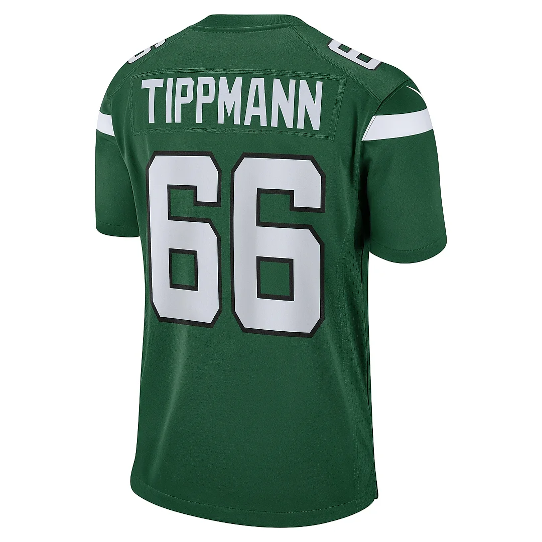 Zennovawear Men's New York Jets Joe Tippmann Gotham Green Game Jersey