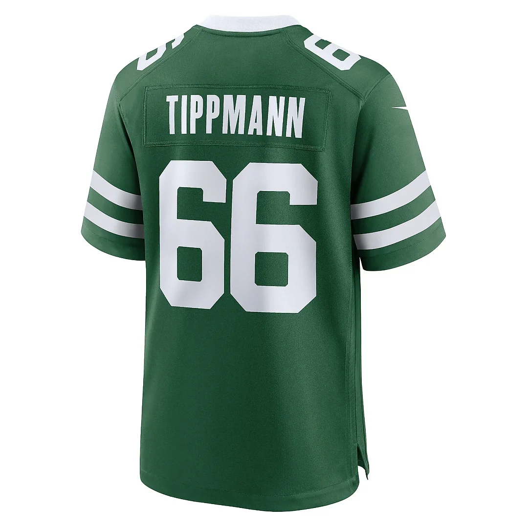Zennovawear Men's New York Jets Joe Tippmann Legacy Green Team Game Jersey