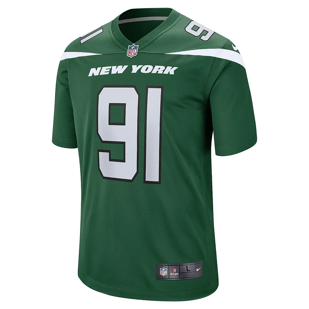 Zennovawear Men's New York Jets John Franklin-Myers Gotham Green Game Jersey