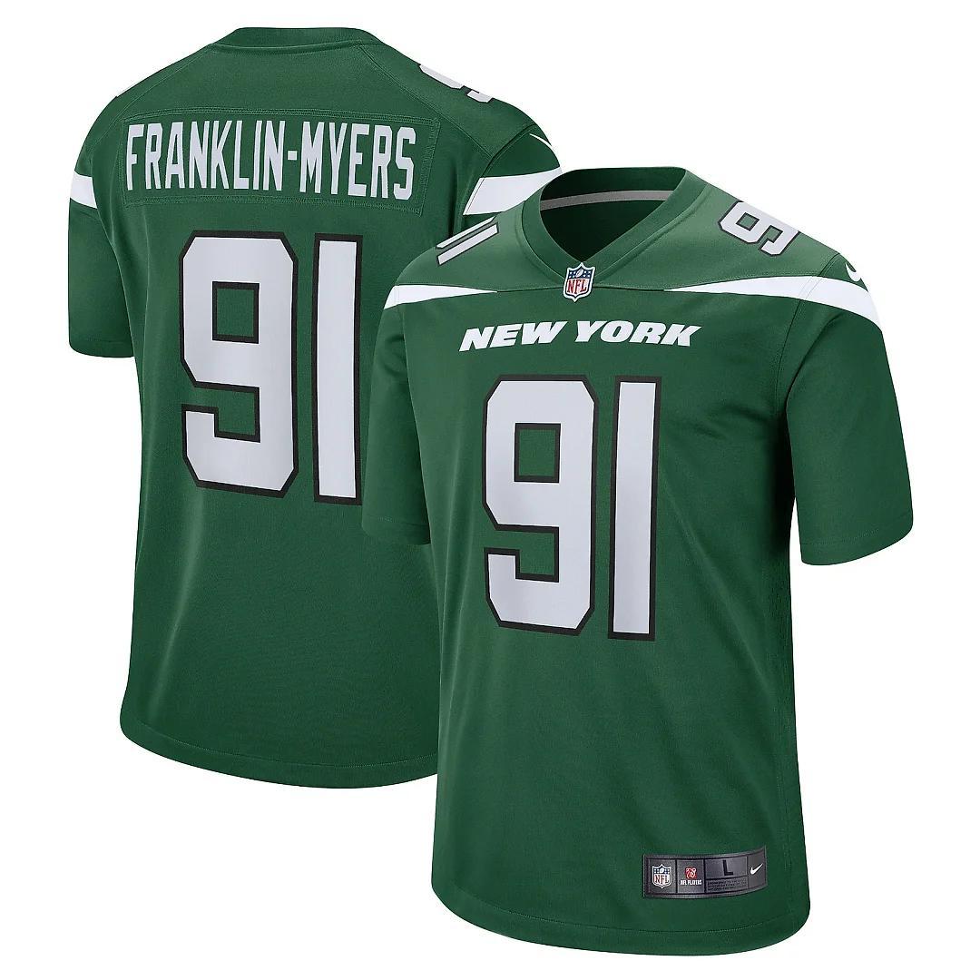 Zennovawear Men's New York Jets John Franklin-Myers Gotham Green Game Jersey