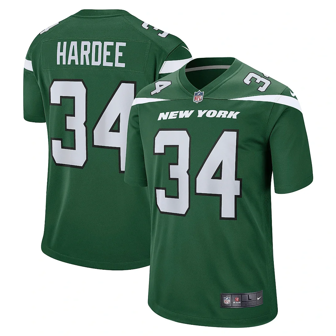 Zennovawear Men's New York Jets Justin Hardee Gotham Green Game Jersey