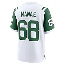 Zennovawear Men's New York Jets Kevin Mawae White Classic Alternate Retired Player Game Jersey