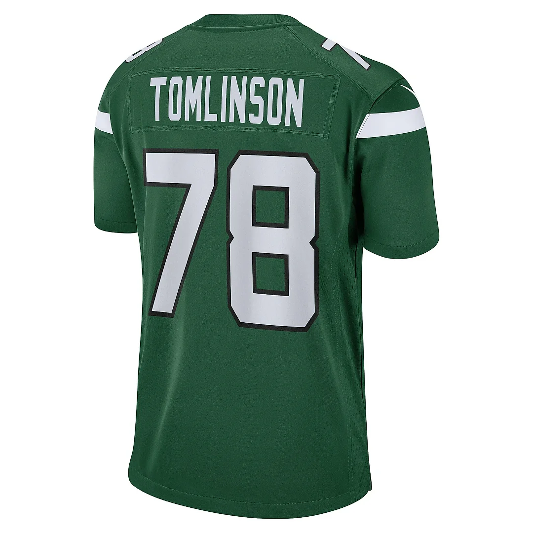 Zennovawear Men's New York Jets Laken Tomlinson Gotham Green Game Jersey