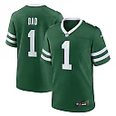 Zennovawear Men's New York Jets Legacy Green 1 Dad Game Jersey