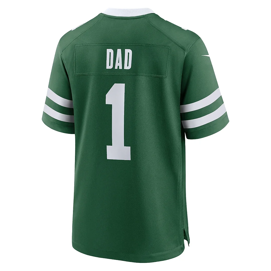 Zennovawear Men's New York Jets Legacy Green 1 Dad Game Jersey