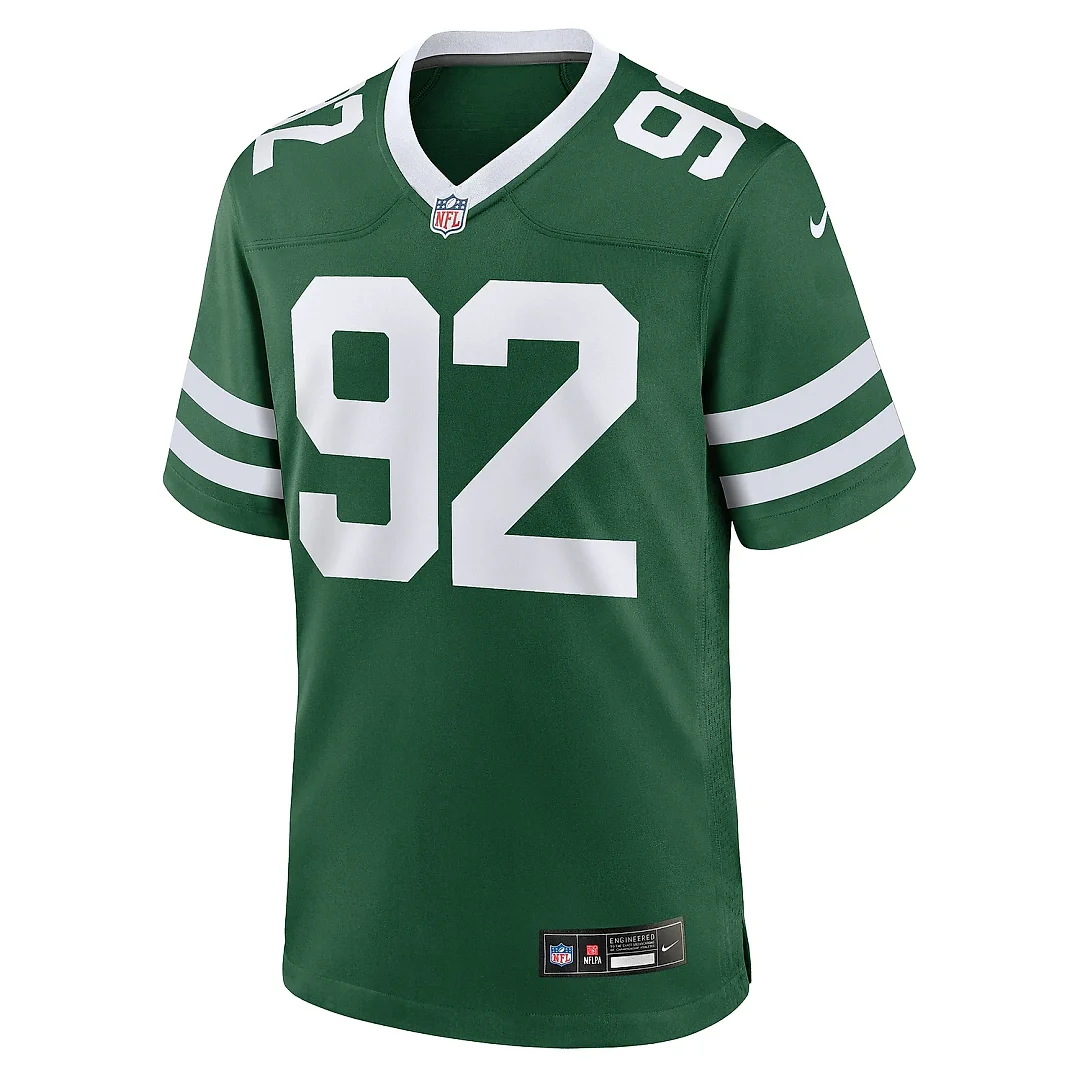 Zennovawear Men's New York Jets Leki Fotu Legacy Green Team Game Jersey