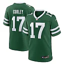 Zennovawear Men's New York Jets Malachi Corley Legacy Green Team Game Jersey