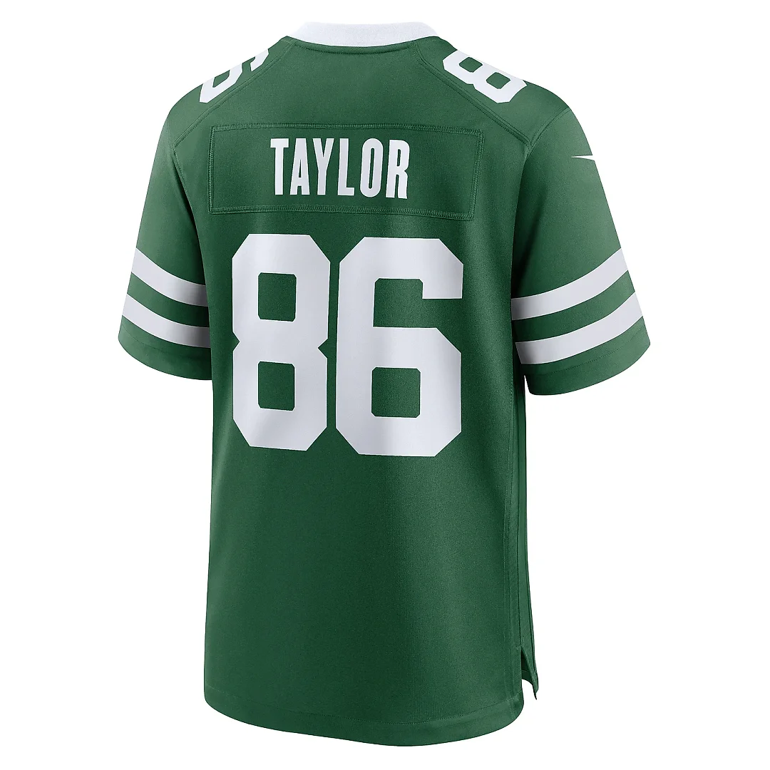 Zennovawear Men's New York Jets Malik Taylor Legacy Green Team Game Jersey