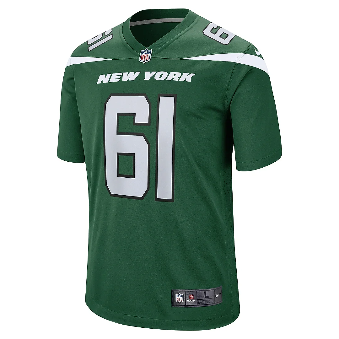 Zennovawear Men's New York Jets Max Mitchell Gotham Green Game Player Jersey