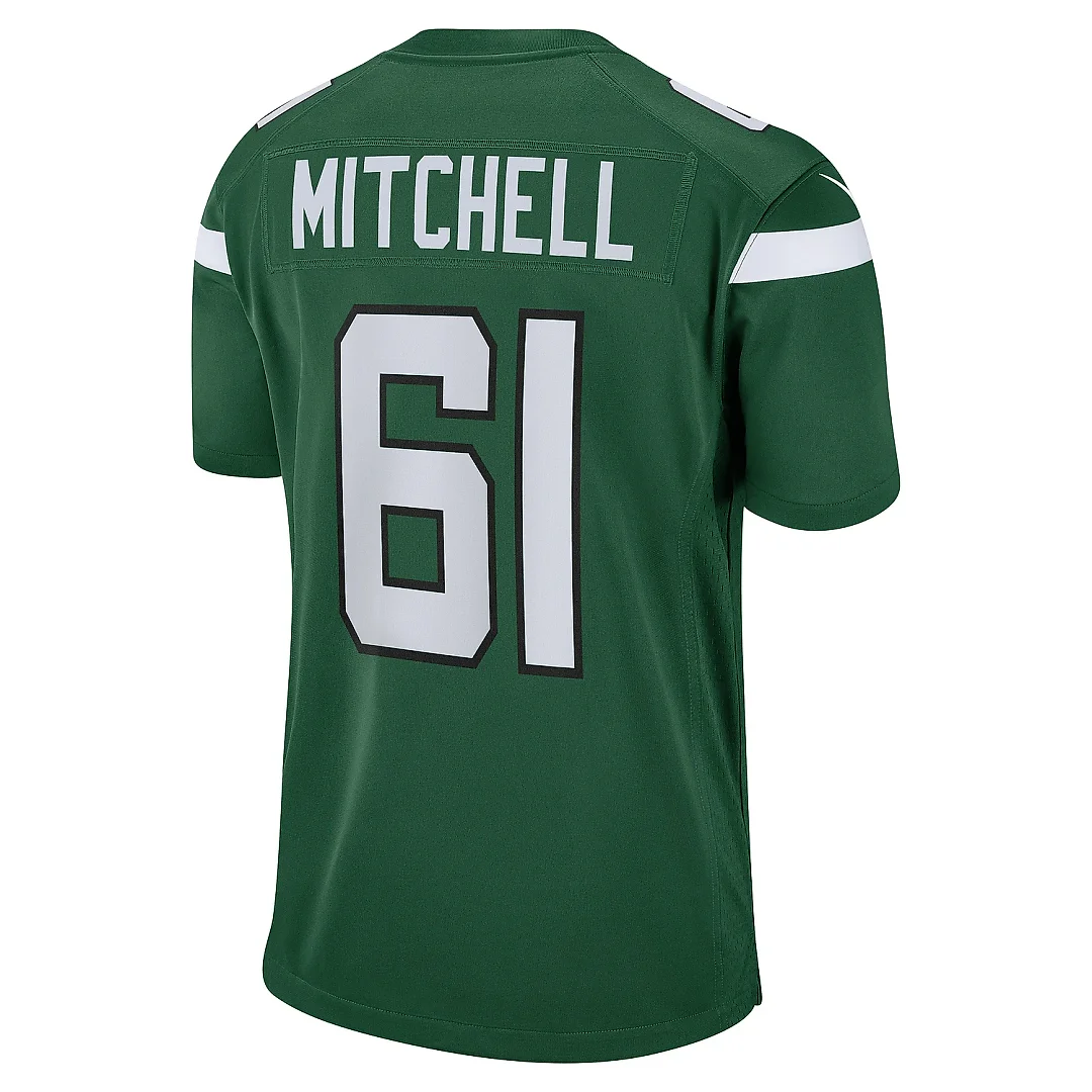 Zennovawear Men's New York Jets Max Mitchell Gotham Green Game Player Jersey