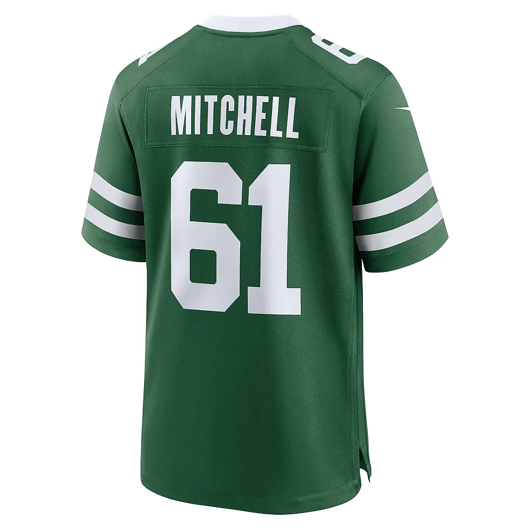 Zennovawear Men's New York Jets Max Mitchell Legacy Green Team Game Jersey