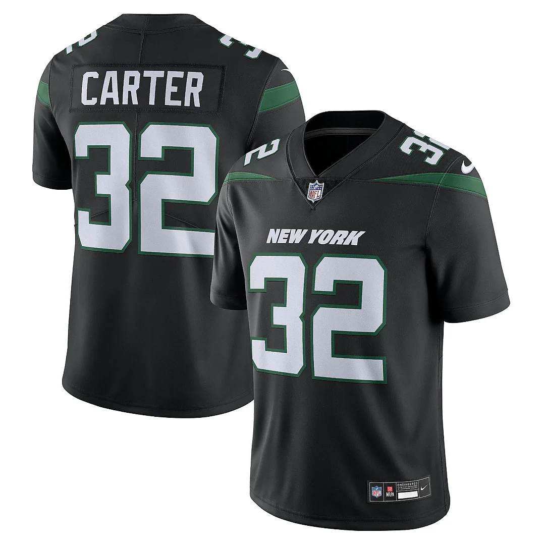 Zennovawear Men's New York Jets Michael Carter Black Vapor Untouchable Limited Jersey