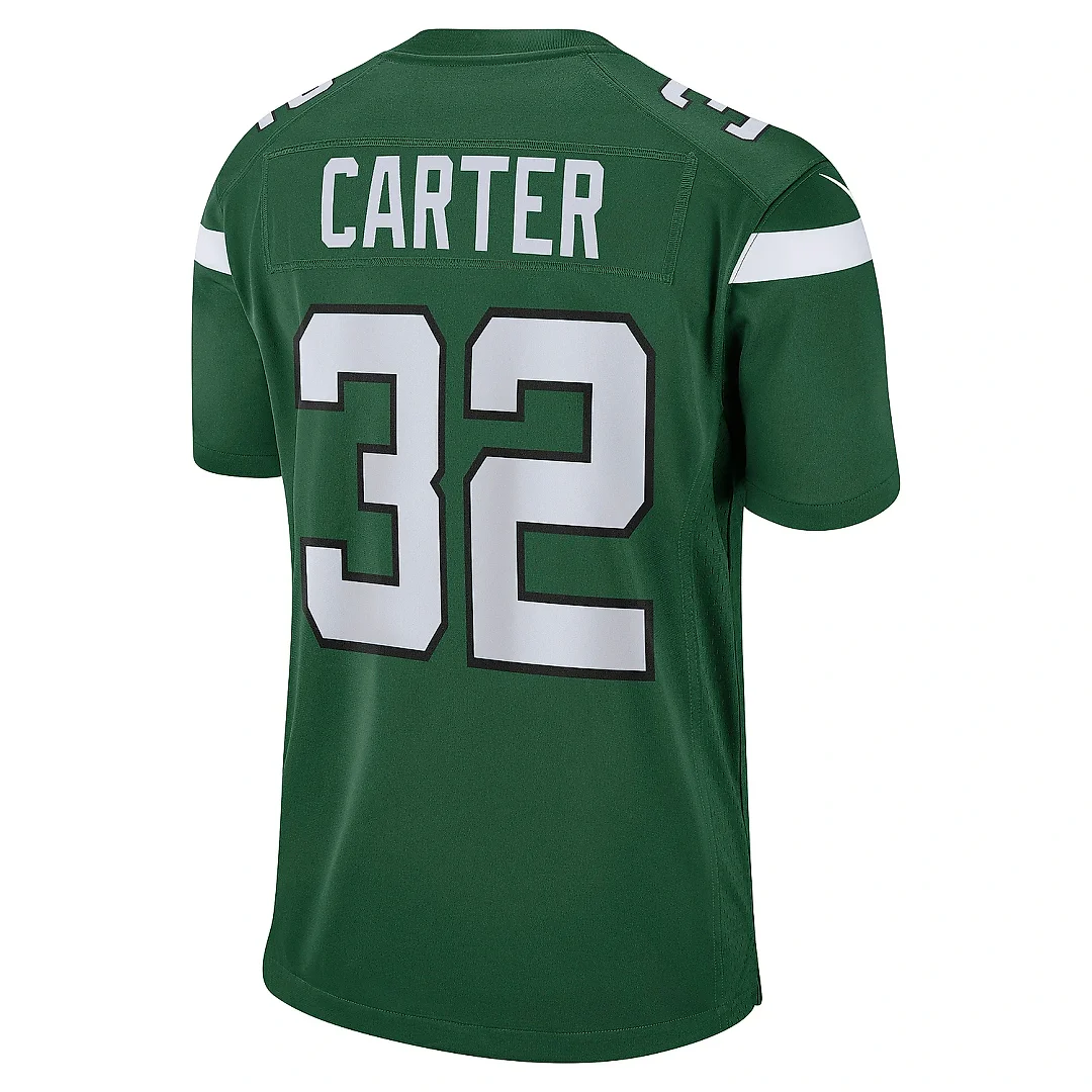 Zennovawear Men's New York Jets Michael Carter Gotham Green Game Jersey