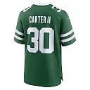 Zennovawear Men's New York Jets Michael Carter II Legacy Green Team Game Jersey