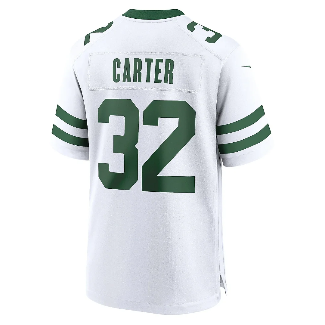 Zennovawear Men's New York Jets Michael Carter Legacy White Game Jersey