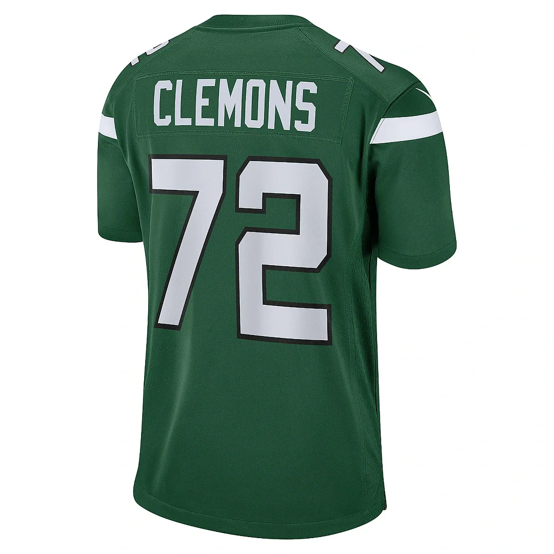 Zennovawear Men's New York Jets Micheal Clemons Gotham Green Game Player Jersey