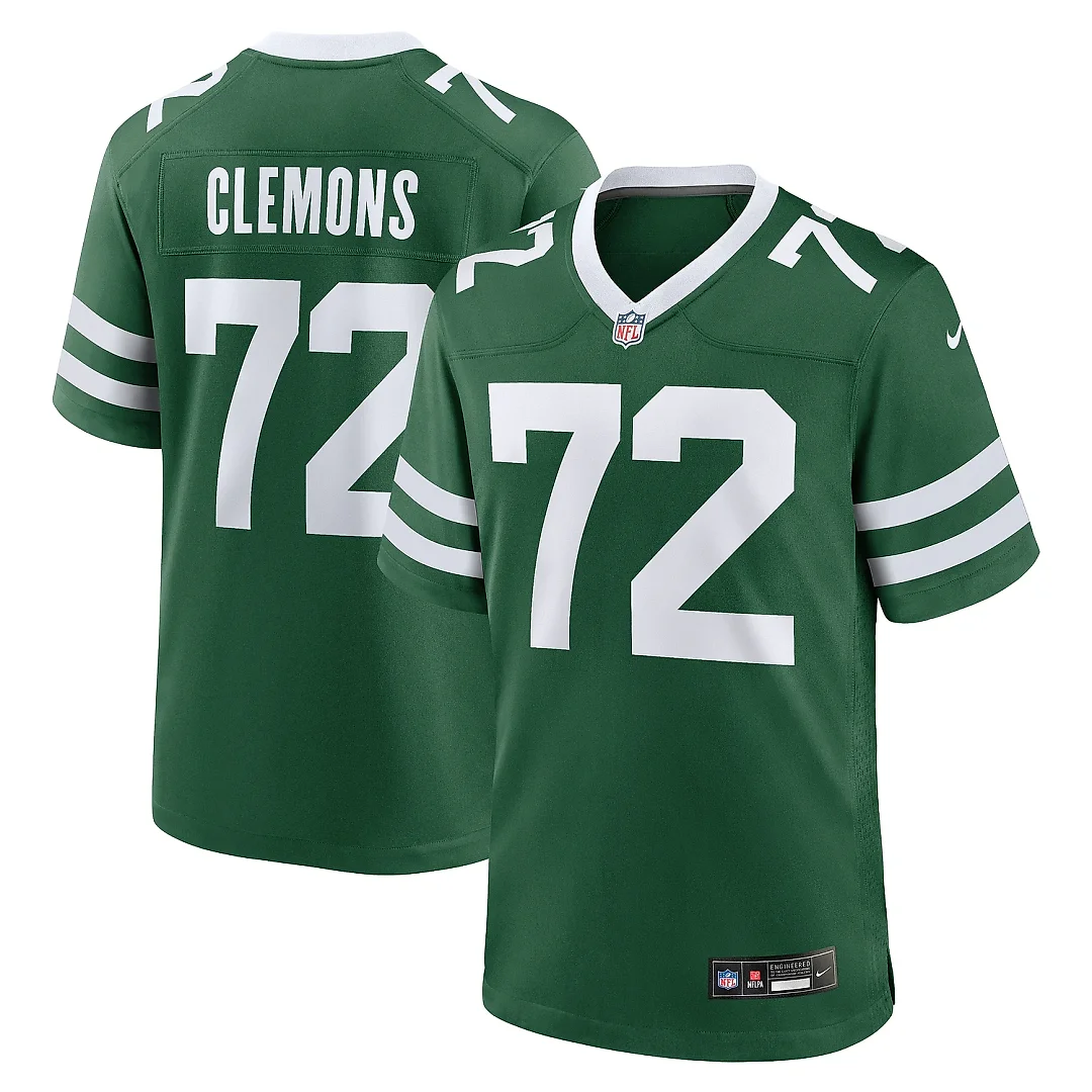 Zennovawear Men's New York Jets Micheal Clemons Legacy Green Team Game Jersey