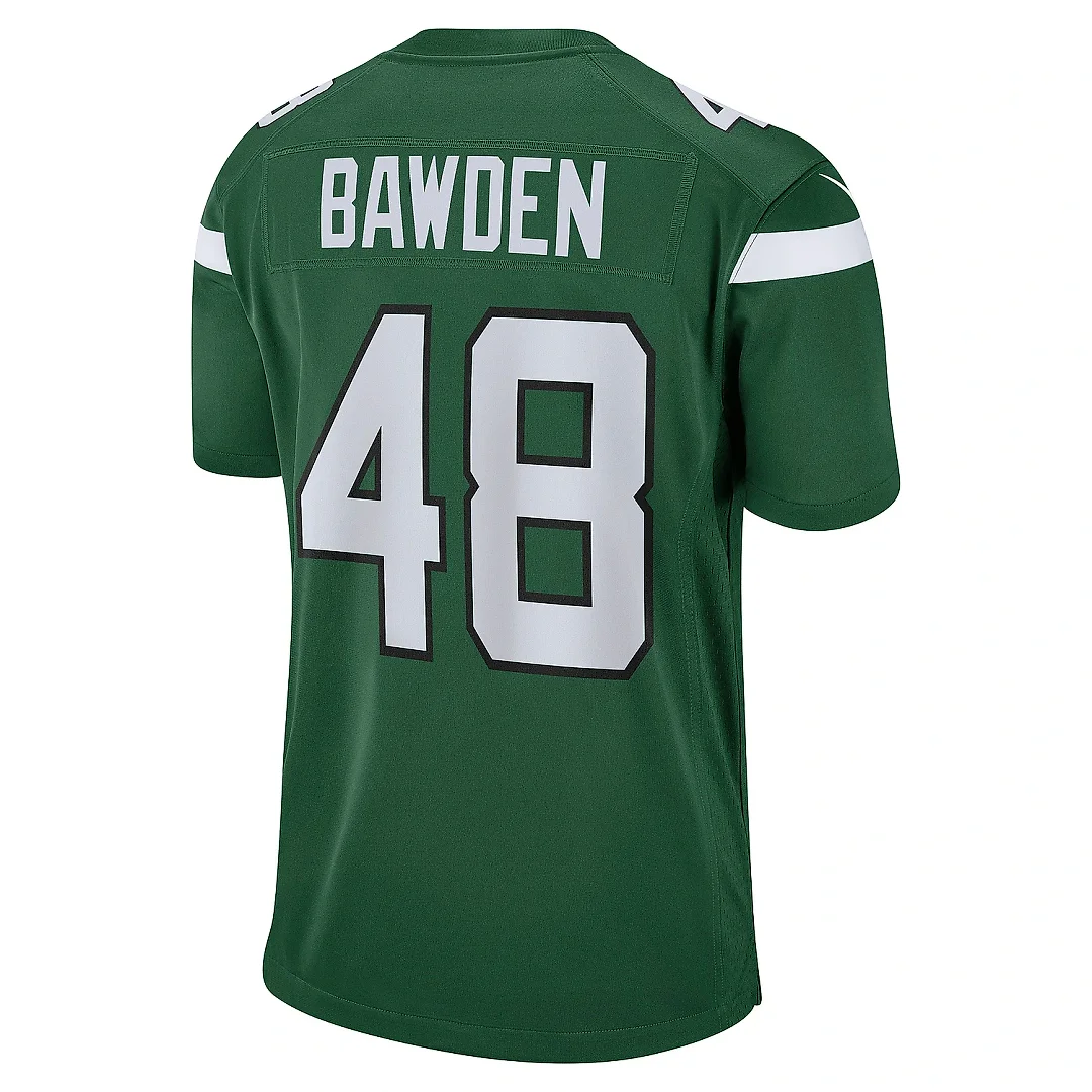 Zennovawear Men's New York Jets Nick Bawden Gotham Green Game Player Jersey