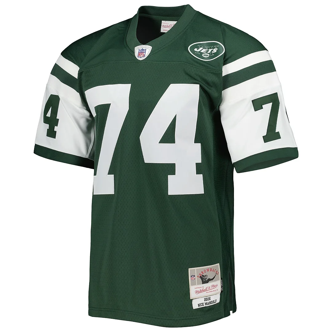 Zennovawear Men's New York Jets Nick Mangold Mitchell & Ness Green Legacy Jersey
