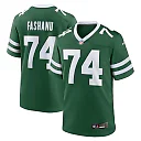 Zennovawear Men's New York Jets Olu Fashanu Gotham Green Player Game Jersey