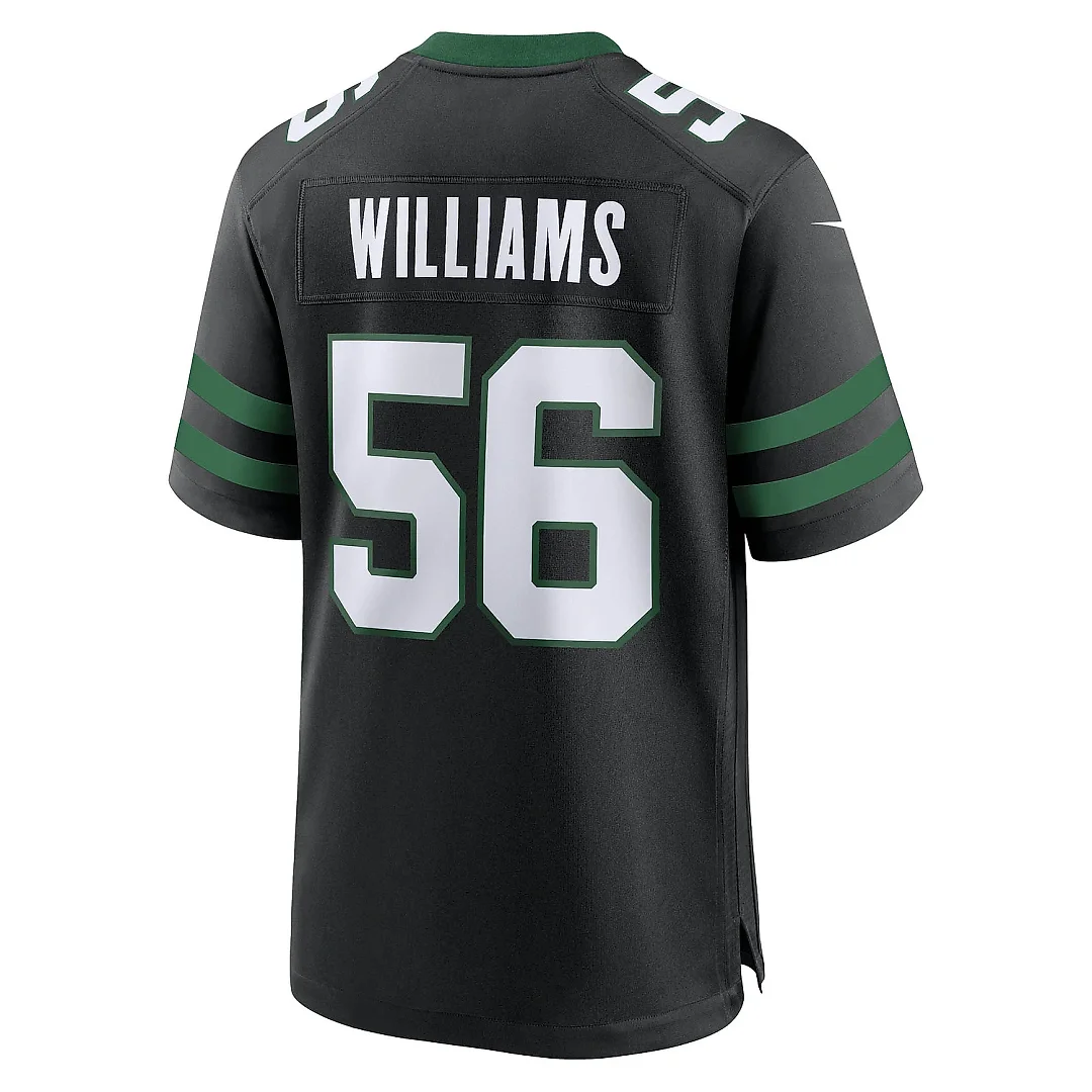 Zennovawear Men's New York Jets Quincy Williams Legacy Black Alternate Game Jersey