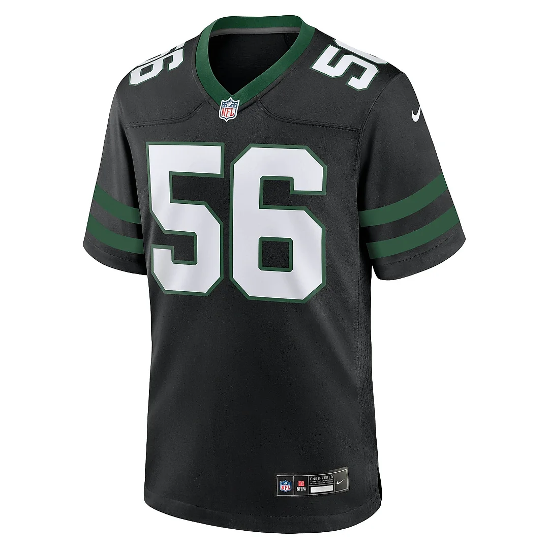 Zennovawear Men's New York Jets Quincy Williams Legacy Black Alternate Game Jersey