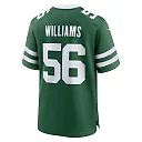 Zennovawear Men's New York Jets Quincy Williams Legacy Green Game Player Jersey